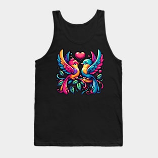 Whimsical Love Birds Tank Top